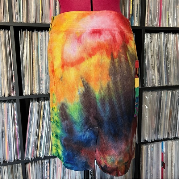 Ralph Lauren Linen Skirt ice Dyed 🌈 Phish Donut ⭕️ 🦎Patchwork ♻️ Dicks🦙POCKET - Picture 10 of 11